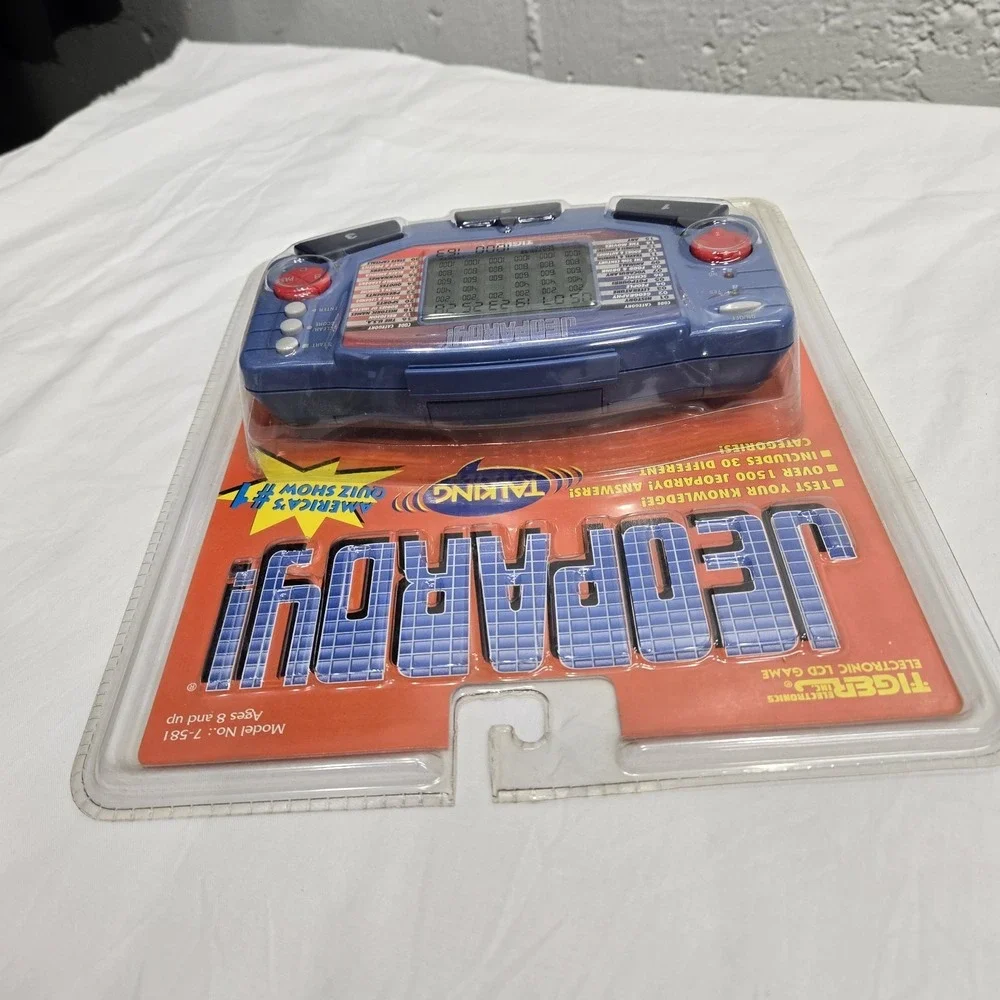 Jeopardy Handheld Electronic LCD Game Tiger Electronics 1997 W/ Cartridges- NEW